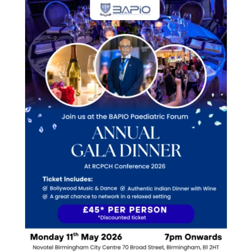 BAPIO Paediatric Forum Gala Dinner At RCPCH Annual Conference 26