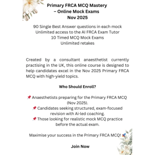 test_FRCA.Ai - Primary FRCA MCQ Online Course